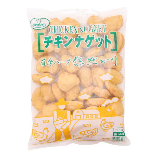 (地域限定送料無料)業務用 ロイヤルシェフ チキンナゲット R 冷凍 1kg　1ケース(10入)(冷...