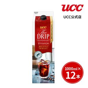UCC ザ ドリップ (THE DRIP) 甘さひかえめ 1000ml×12本｜coffeestyleucc