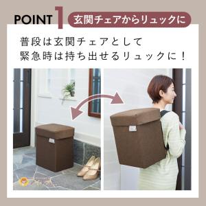 防災リュック 防災バッグ 椅子 スツール 玄関...の詳細画像2