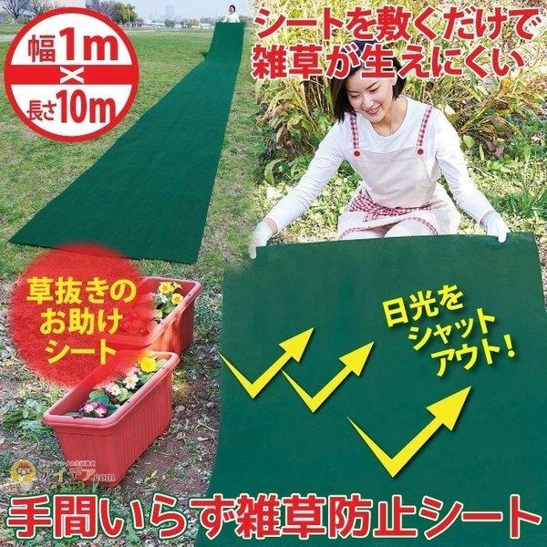 雑草シート 草抜き お助けシート 敷くだけ 雑草が生えにくい 手間いらず雑草防止シート1×10m コ...