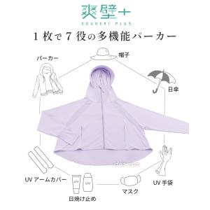 UVパーカー レディース 接触冷感 完全防備 ...の詳細画像2