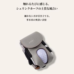 ゴルフボールケース 本革 ボール2個収納 ティ...の詳細画像1
