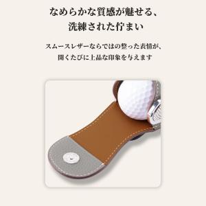 ゴルフボールケース 本革 ボール2個収納 ティ...の詳細画像2