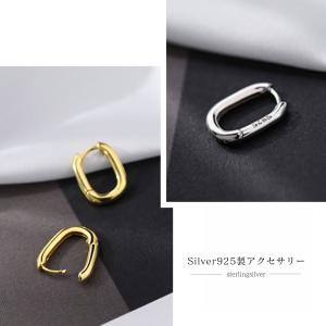 フープピアス スターリングシルバー スクエア ...の詳細画像2