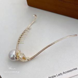 メタル ヘアクリップ バナナクリップ 大粒パー...の詳細画像2
