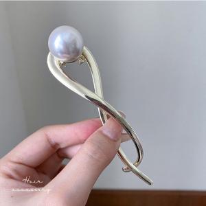 メタル ヘアクリップ バナナクリップ 大粒パー...の詳細画像3