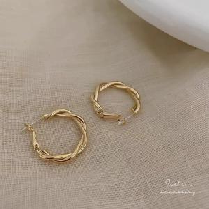 フープピアス アンティーク ゴールド シルバー...の詳細画像1