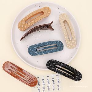 横長ヘアクリップ キルティング模様 前髪クリッ...の詳細画像4