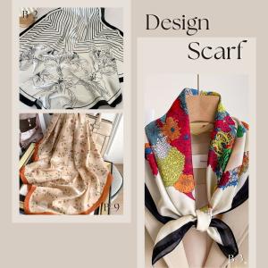 スカーフ バッグスカーフ ストール シルク風 ...の詳細画像3