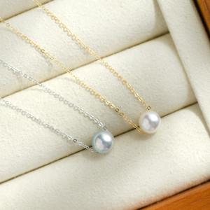 90cm ロングネックレス 淡水パール マザーオブパール バロック