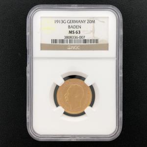 1872-A ドイツ諸州 プロイセン ヴィルヘルム 1 世 金貨 10 マルク MS66