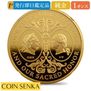 ☆即納追跡可☆【NGC最高鑑定】2025 チャールズ3世 アメリカ独立戦争250周年 ジョージ3世＆ジョージ・ワシントン 1オンス金貨 発行即日鑑定品 NGC PF70UC 箱付き