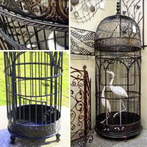 HOEI 鳥かご R440LL−P 半月スタンド セット （37．6×37