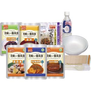 UAA食品美味しい防災食 アルファセット 保存水あり　直送品　送料無料｜cojin-shop