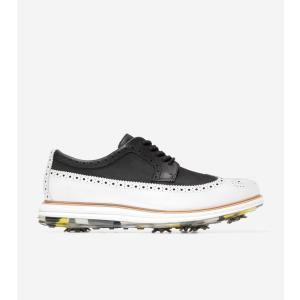 コールハーン Colehaan メンズ シューズ スニーカー オリジナルグランド ツアー ゴルフ ウォータープルーフ mens C36155 ブラック / オプティック ホワイト｜colehaan