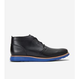 コールハーン Colehaan メンズ シューズ ブーツ & チャッカ オリジナルグランド チャッカ mens C37070 ブラック / ダズリングブルー｜colehaan