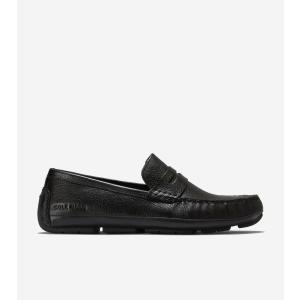 コールハーン Colehaan アウトレット メンズ シューズ ローファー & ドライバー ワイアット ペニー ドライバー mens C38479 ブラック/ブラック｜colehaan