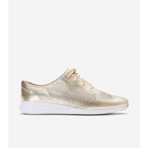 コールハーン Colehaan レディース コレクション 2.ゼログランド 2.ゼログランド レーザー ウィングチップ オックスフォード womens W21768 ソフトゴールド｜colehaan