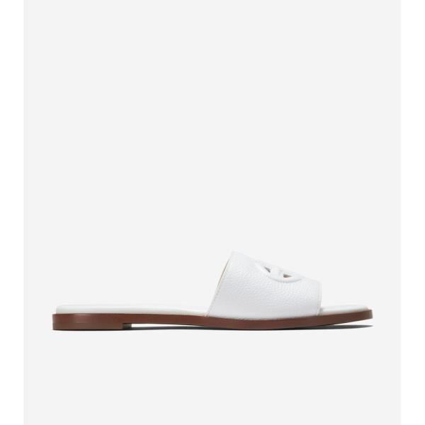 コールハーン Colehaan フリン ロゴ スライド サンダル womens W30069 ホワイ...