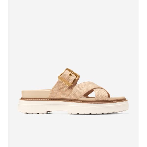 コールハーン Colehaan フラヤ スライド サンダル womens W31296 ナチュラル ...