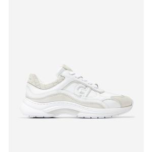 コールハーン Colehaan レディース シューズ スニーカー グランドプロ エレアナ ランナー womens W33377 ホワイト レザー / シルバー バーチ スエード