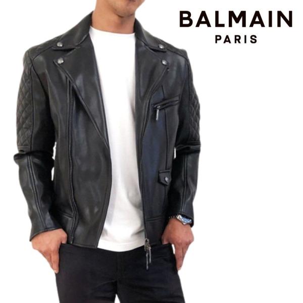 BALMAIN バルマン メンズ 8008 ブルゾン エコレザー ライダース ブランド 紳士服 アウ...