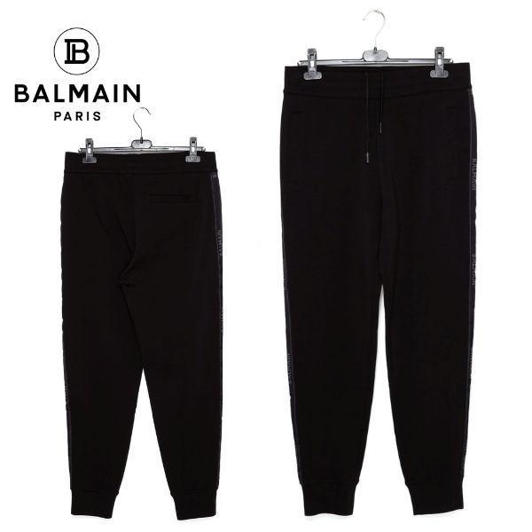 BALMAIN バルマン メンズ スウェット ブラック 黒 8254 ジョガーパンツ ジャージ ブラ...
