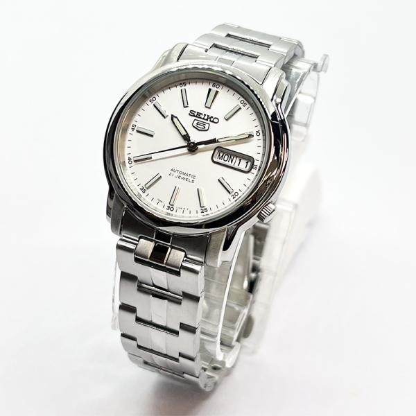 【純正BOX付属】SEIKO 5 セイコー5 SNKL75K1 自動巻き シルバー メンズ 腕時計 ...