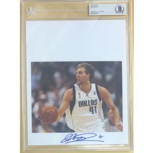 Dirk Nowitzki 2020 Leaf Autographed Basketball Beckett BGS Slabbed 8×10 Photo｜coletre