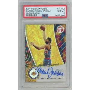 【PSA8 NM-MT】Kareem Abdul-Jabbar 01/02 Topps Pristine Authentic NBA Player Autograph 直書き 直筆サインカード