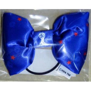 サッカー ＦＩＦＡ　Ｗｏｒｌｄ　Ｃｕｐ　Ｂｒａｚｉｌ2014　ヘアーリボン　ジャパンカラー　46671大特価　　　ネコポス可　要確認