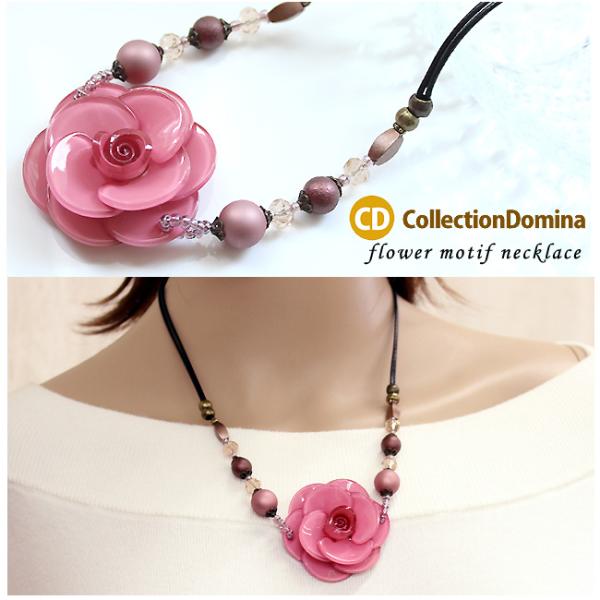 ネックレス レディース 花 フラワー お花モチーフ ショート マグネットネックレス ペンダント アク...