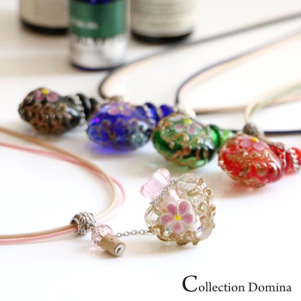 アロマペンダント アロマ ネックレス 香水 ペンダント 精油 とんぼ玉 アクセサリー レディース メ...