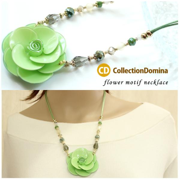 ネックレス お花 フラワーモチーフ フラワー ペンダント レディース ミディアム アクセサリー シン...