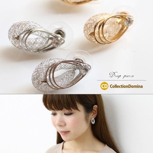 ピアス ドロップ型 ゴールド シルバー ステンレスピアス