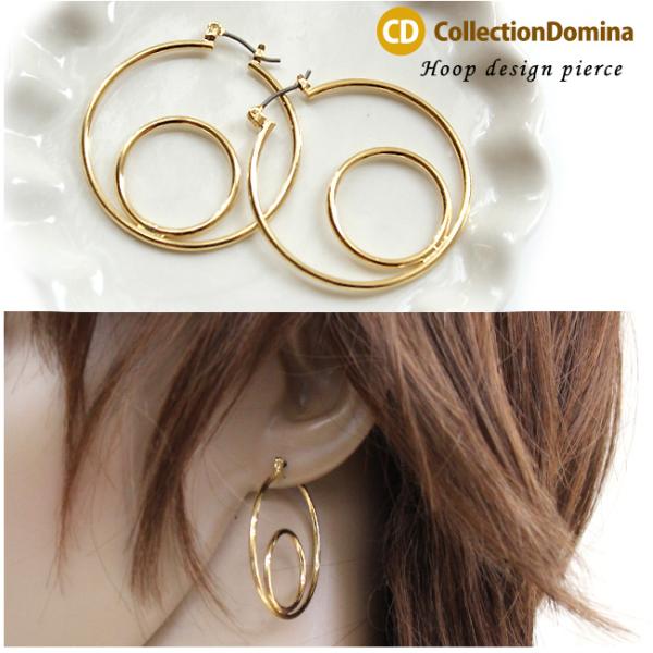 ピアス レディース フープ レディースピアス チタンポスト チタンピアス アクセサリー おしゃれ 彼...