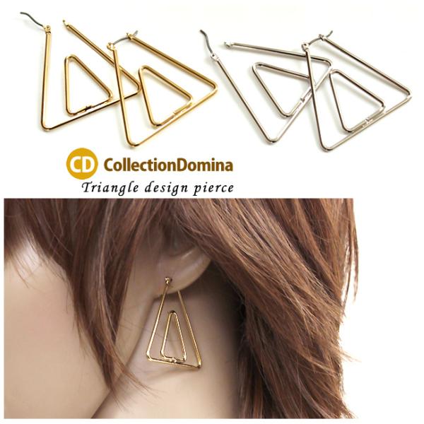 ピアス レディース 三角形 トライアングル チタンポスト チタンピアス アクセサリー おしゃれ 彼女...