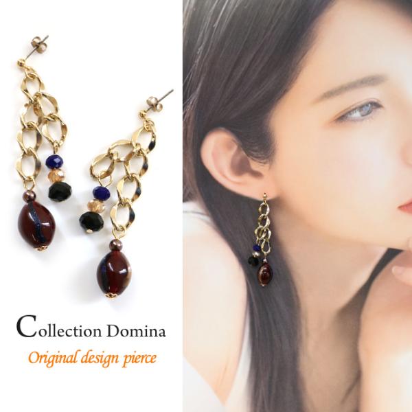 ピアス レディース とんぼ玉 トンボ玉 蜻蛉玉 オーバル Pパール 人気 50代 おしゃれ 揺れる ...