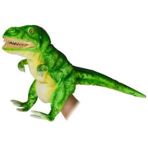 ハンサ【ＨＡＮＳＡ】ぬいぐるみ ハンドパペット 恐竜 ティラノサウルス 開口 グリーン50｜collecolle