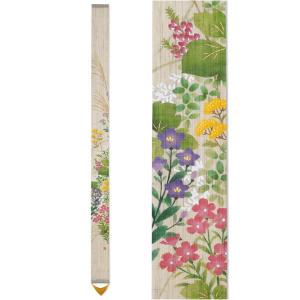 京都洛柿庵】 手描き 手染め 細タペストリー 盛夏の飾り 細タペ 明けの