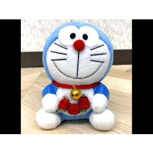 3R0376●Doraemon's bell ドラえもん ぬいぐるみ 薔薇 バラ 花 ドラえもんズベル●0519【中古】