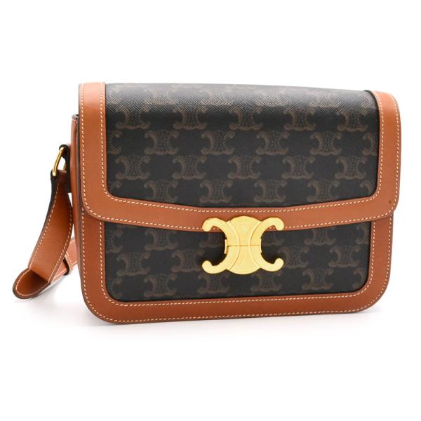 セリーヌ クラシックトリオンフバッグ 191242BZ4.04LU トリオンフキャンバス カーフスキ...