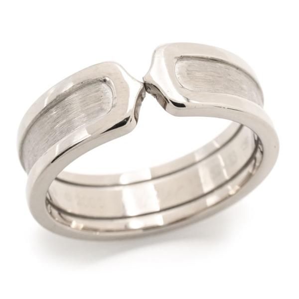 カルティエ C2リング #58 16.5号 K18WG 新品仕上済 2Cリング Cモチーフ シンプル...