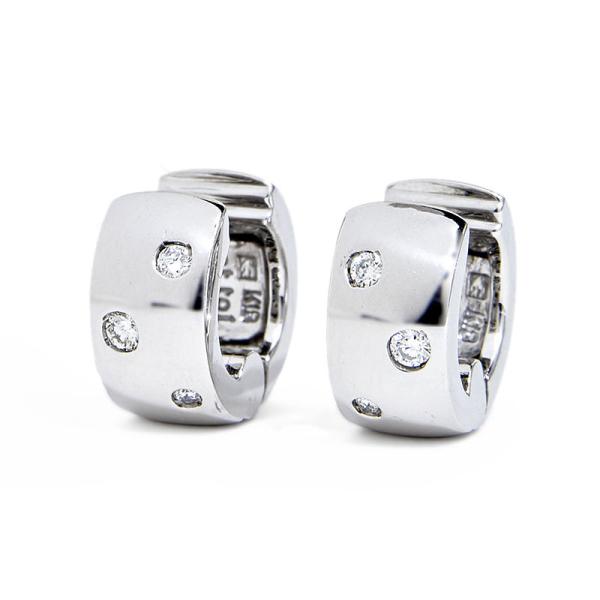 セイコージュエリー エトワ 両耳合計約0.1ct天然ダイヤモンドイヤリング K18WG イヤーカフ ...