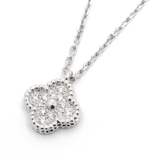 ヴァンクリーフ＆アーペル スウィートアルハンブラペンダント VCARO85900 K18WG ダイヤ...