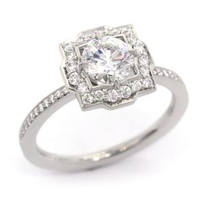 TIFFANY SOLESTE ティファニー ソレストリング 11号 E/VS2/3EX 0.45ct 