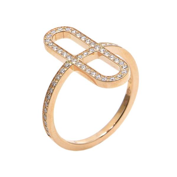 エルメス エヴァーシェーヌダンクルリング PM H118643B #52 12号 K18PG 0.2...