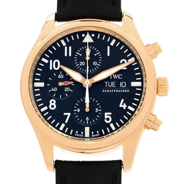 [3年保証] IWC メンズ パイロットウォッチ クロノグラフ IW371713 K18PG カレン...
