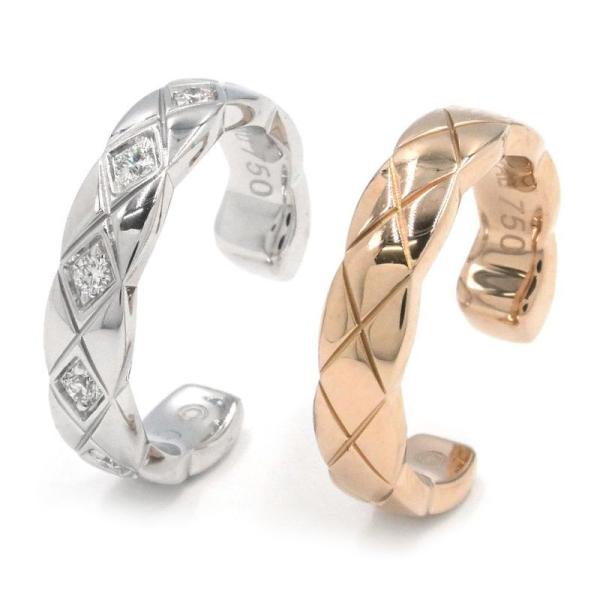 シャネル ココクラッシュコレクション シングルイヤカフ J12154 J12149 K18WG/BG...