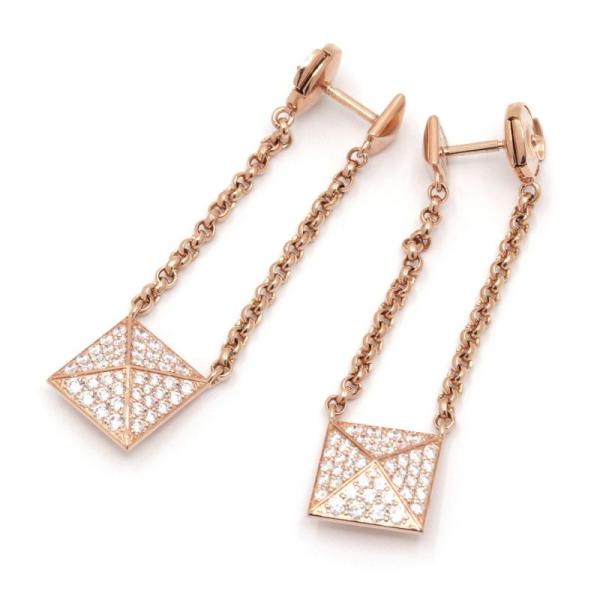エルメス ピアス クルードゥH K18PG ダイヤモンド クルードゥピアス ダイヤピアス 両耳用 揺...